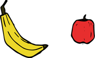 apple and banana