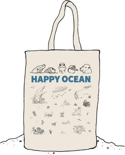 Happy Ocean tote bag