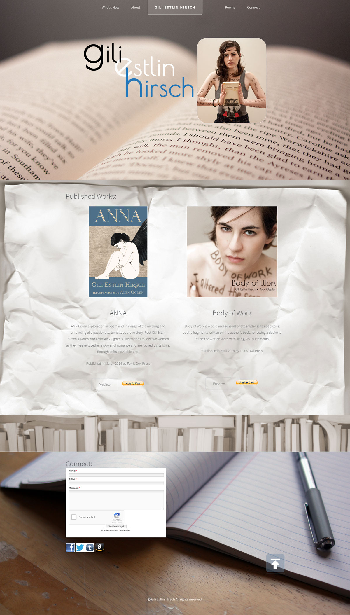 Comparison of old site and site redesign