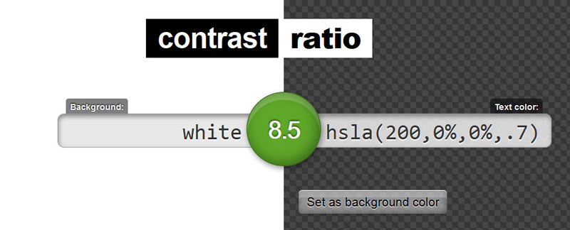 Contrast Ratio calculator