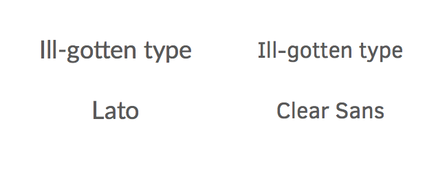 An image showing the similarity between the uppercase I and lowercase L in the Lato font
